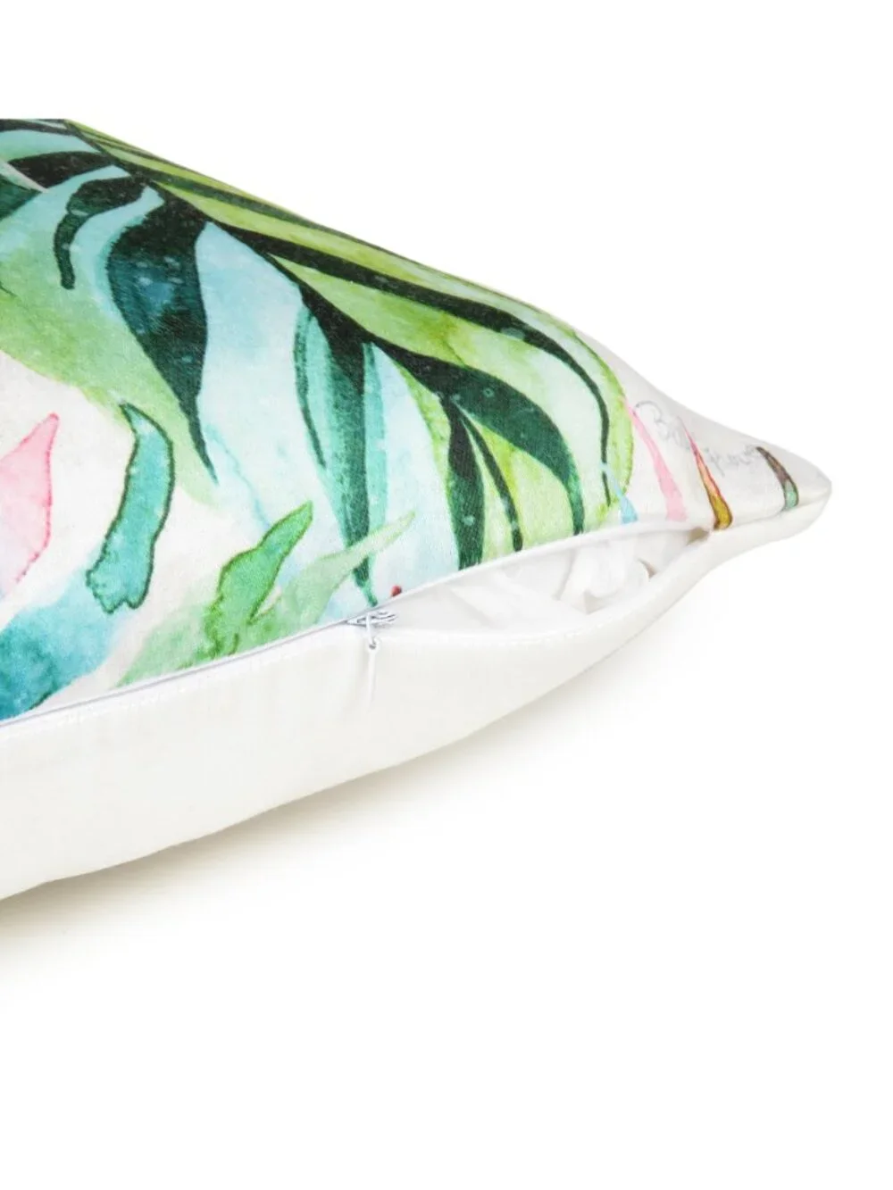 Oussum Square Cushion Cover Cotton Tropical Leaf Printed Pillow Case Set of 2